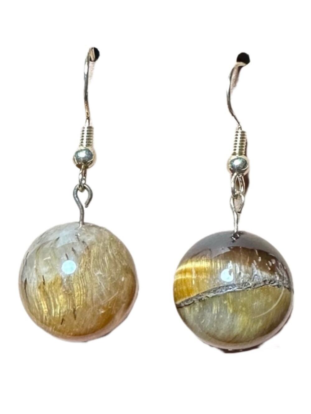 Tiger Eye earrings handmade dangle